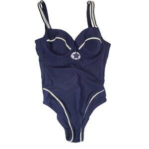 David Swimwear Italy Navy Nautical Star Maliot Bustier One Piece Swimsuit